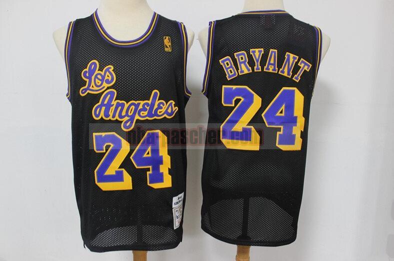 Maillot Los Angeles Lakers Homme Kobe Bryant 24 Classique Noir