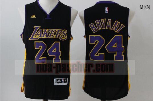 Maillot Los Angeles Lakers Homme Kobe Bryant 24 Promotion de basketball Noir