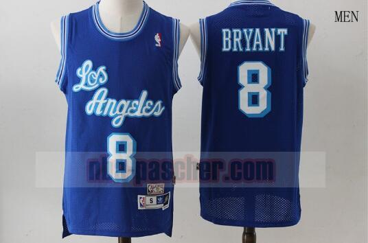 Maillot Los Angeles Lakers Homme Kobe Bryant 8 Basketball Bleu