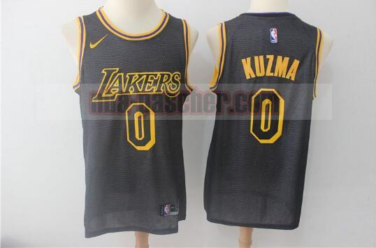 Maillot Los Angeles Lakers Homme Kyle Kuzma 0 Basketball Noir