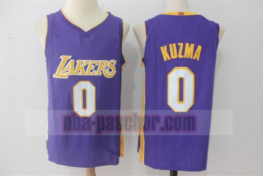 Maillot Los Angeles Lakers Homme Kyle Kuzma 0 Basketball Pourpre