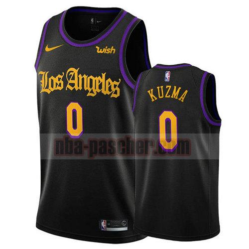 Maillot Los Angeles Lakers Homme Kyle Kuzma 0 latin Noir