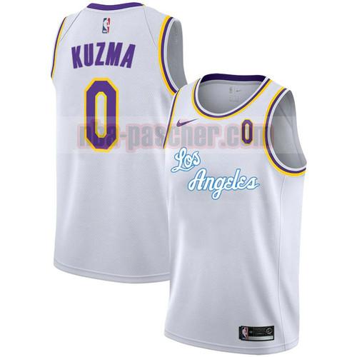 Maillot Los Angeles Lakers Homme Kyle Kuzma 0 Édition City 2020-21 Blanc