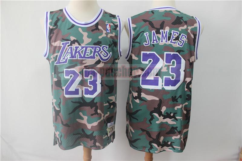 Maillot Los Angeles Lakers Homme LeBron Jame 23 Camuflaje