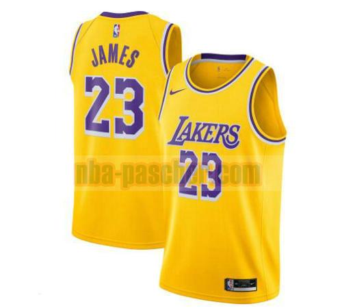 Maillot Los Angeles Lakers Homme LeBron James 23 2020-21 Icône Dorado