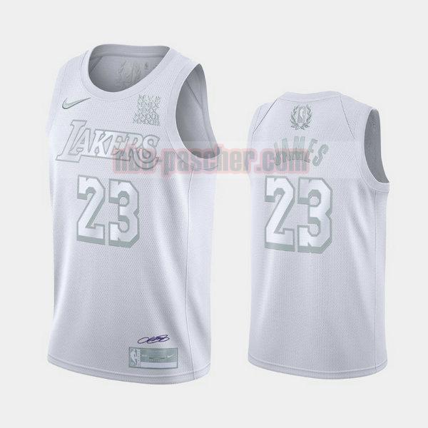 Maillot Los Angeles Lakers Homme Lebron James 23 MVP blanc