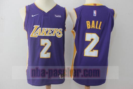 Maillot Los Angeles Lakers Homme Lonzo Ball 2 Pourpre