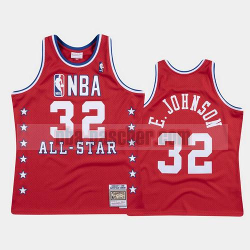 Maillot Los Angeles Lakers Homme Magic Johnson 32 All Star 1988 Rouge