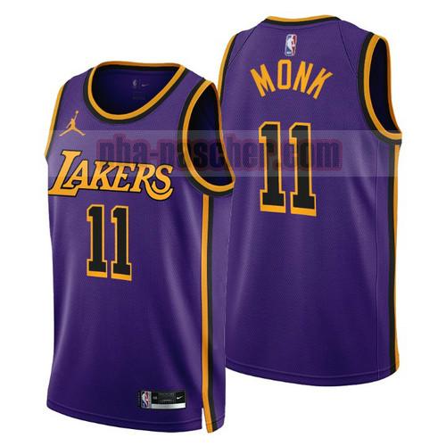 Maillot Los Angeles Lakers Homme Malik Monk 11 2022-2023 Statement Edition Pourpre