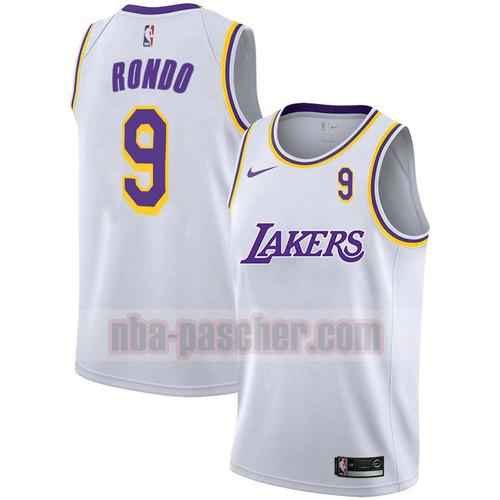 Maillot Los Angeles Lakers Homme Rajon Rondo 9 Édition City 2020-21 Blanc