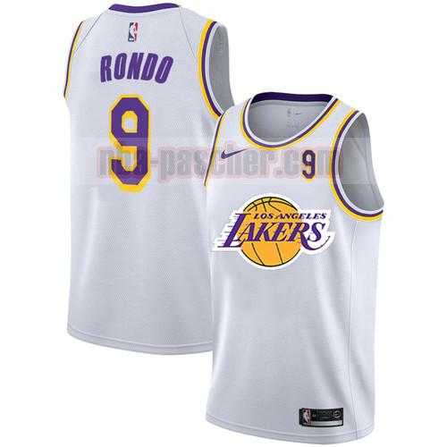 Maillot Los Angeles Lakers Homme Rajon Rondo 9 Édition de la ville 2021 Blanc
