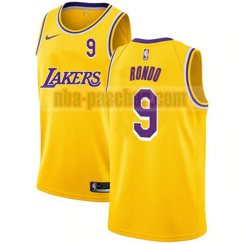 Maillot Los Angeles Lakers Homme Rajon Rondo 9 Édition de la ville 2021 Jaune