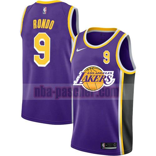 Maillot Los Angeles Lakers Homme Rajon Rondo 9 Édition de la ville 2021 Pourpre