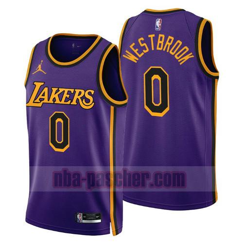 Maillot Los Angeles Lakers Homme Russell Westbrook 0 2022-2023 Statement Edition Pourpre