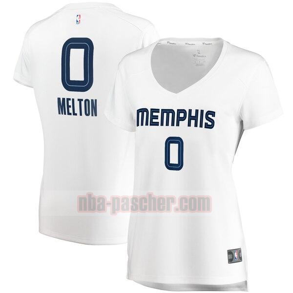 Maillot Memphis Grizzlies Femme De'Anthony Melton 0 association edition Blanc