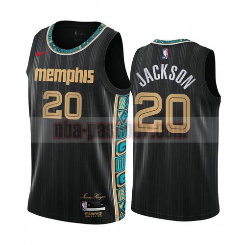 Maillot Memphis Grizzlies Homme Josh Jackson 20 Édition City 2020-21 Noir