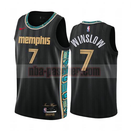 Maillot Memphis Grizzlies Homme Justise Winslow 7 Édition City 2020-21 Noir