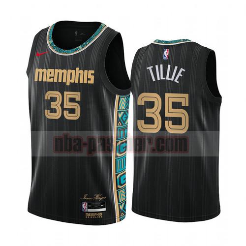 Maillot Memphis Grizzlies Homme Killian Tillie 35 Édition City 2020-21 Noir