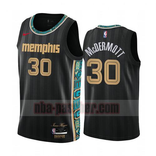 Maillot Memphis Grizzlies Homme Sean McDermott 30 Édition City 2020-21 Noir