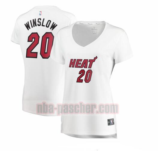 Maillot Miami Heat Femme Justise Winslow 20 association edition Blanc