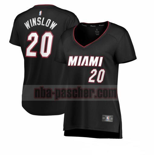 Maillot Miami Heat Femme Justise Winslow 20 icon edition Noir