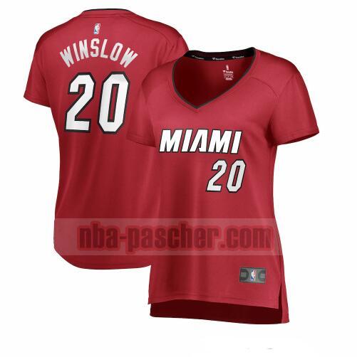 Maillot Miami Heat Femme Justise Winslow 20 statement edition Rouge