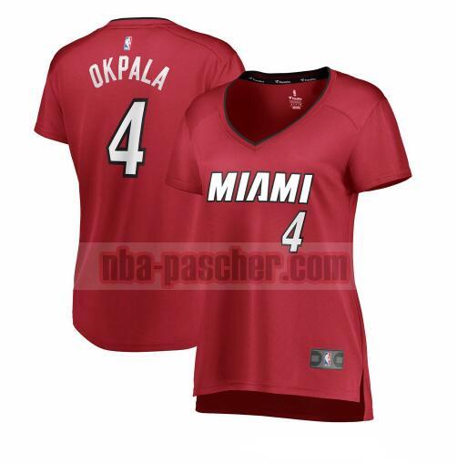 Maillot Miami Heat Femme KZ Okpala 4 statement edition Rouge