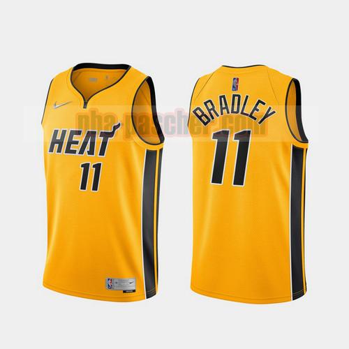 Maillot Miami Heat Homme Avery Bradley 11 2020-21 Earned Edition Jaune