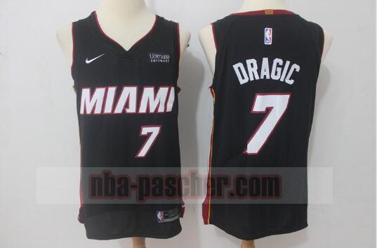 Maillot Miami Heat Homme Goran Dragic 7 Basketball Noir