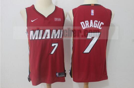 Maillot Miami Heat Homme Goran Dragic 7 Basketball Rouge