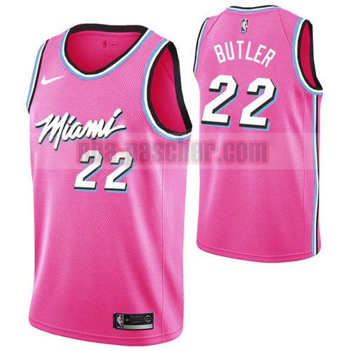 Maillot Miami Heat Homme Jimmy Butler 22 Earned 2018 rose