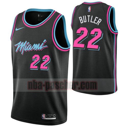 Maillot Miami Heat Homme Jimmy Butler 22 Ville 2019 Noir