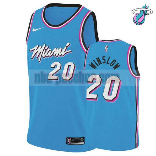 Maillot Miami Heat Homme Justise Winslow 20 vice night Bleu