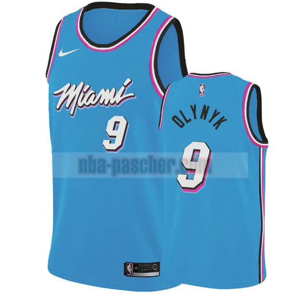 Maillot Miami Heat Homme Kelly Olynyk 9 2019-2020 Bleu