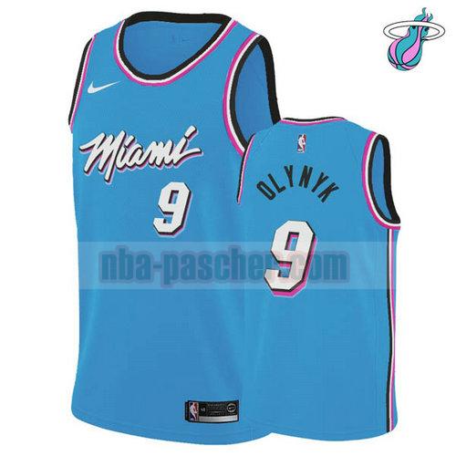 Maillot Miami Heat Homme Kelly Olynyk 9 vice night Bleu
