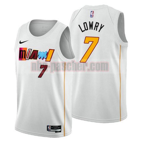 Maillot Miami Heat Homme Kyle Lowry 7 2022-2023 City Edition Blanc