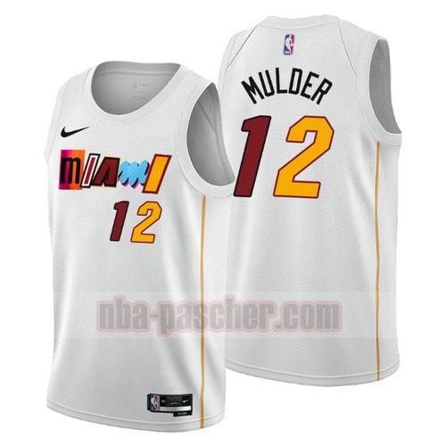 Maillot Miami Heat Homme Mychal Mulder 12 2022-2023 City Edition Blanc
