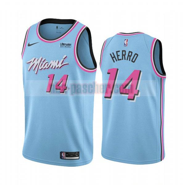 Maillot Miami Heat Homme Tyler Herro 14 2020-21 saison déclaration Bleu