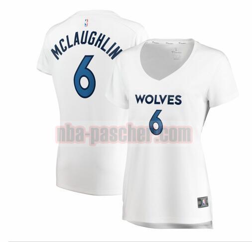 Maillot Minnesota Timberwolves Femme Jordan McLaughlin 6 association edition Blanc