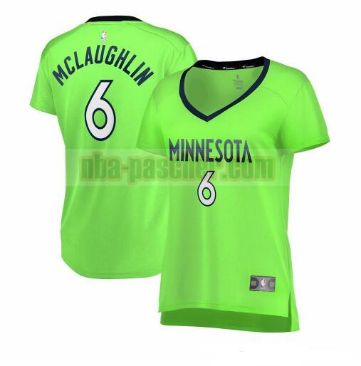 Maillot Minnesota Timberwolves Femme Jordan McLaughlin 6 statement edition Vert