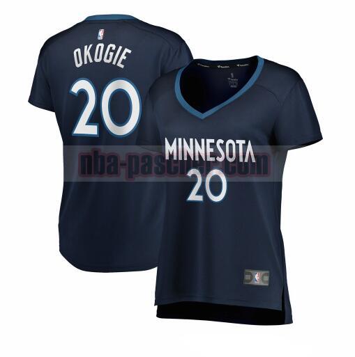 Maillot Minnesota Timberwolves Femme Josh Okogie 20 icon edition Bleu marin