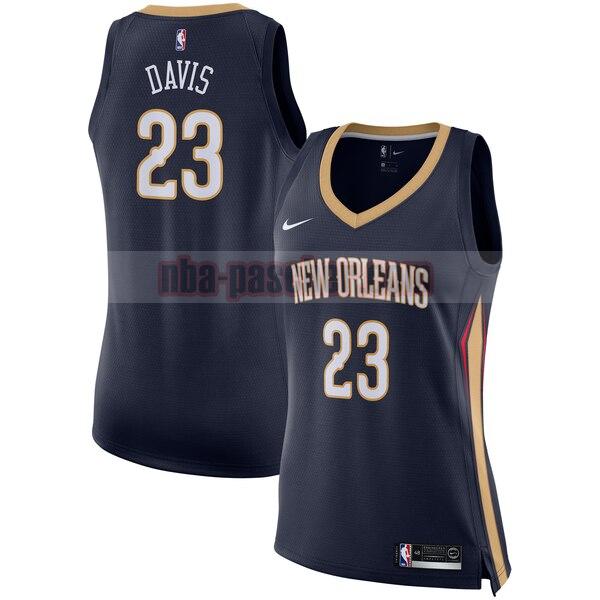 Maillot New Orleans Pelicans Femme Anthony Davis 23 Nike icon edition Bleu marin