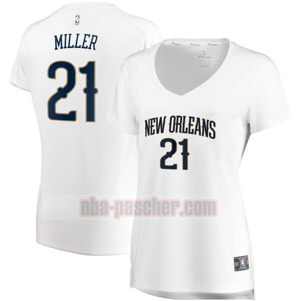 Maillot New Orleans Pelicans Femme Darius Miller 21 association edition Blanc