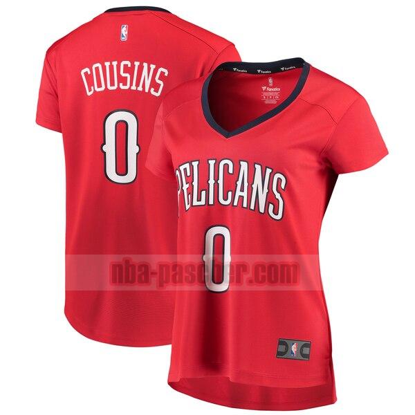 Maillot New Orleans Pelicans Femme DeMarcus Cousins 0 statement edition Rouge