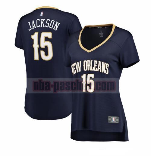 Maillot New Orleans Pelicans Femme Frank Jackson 15 icon edition Bleu marin