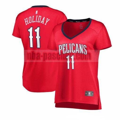 Maillot New Orleans Pelicans Femme Jrue Holiday 11 statement edition Rouge