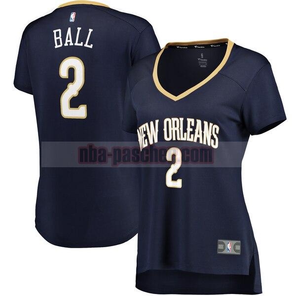 Maillot New Orleans Pelicans Femme Lonzo Ball 2 icon edition Bleu marin