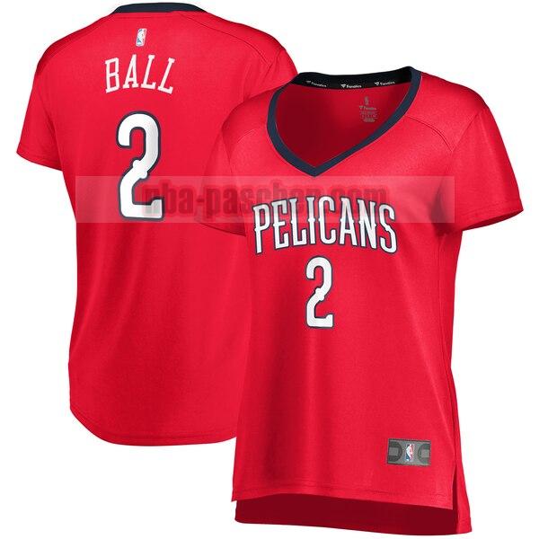 Maillot New Orleans Pelicans Femme Lonzo Ball 2 statement edition Rouge