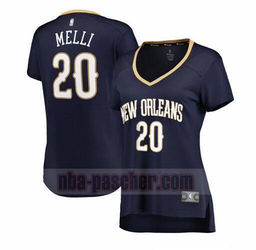 Maillot New Orleans Pelicans Femme Nicolo Melli 20 icon edition Bleu marin