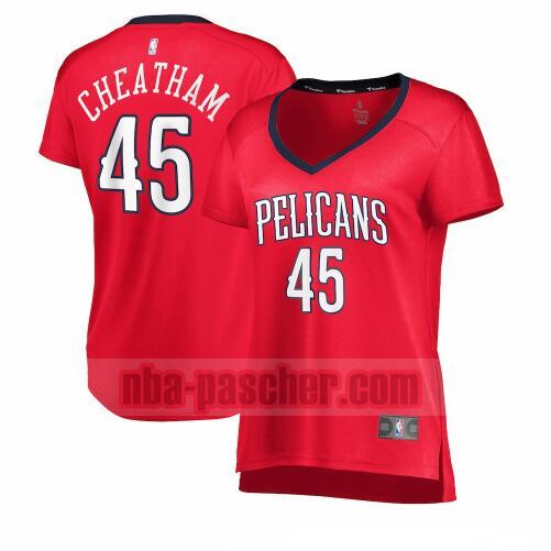 Maillot New Orleans Pelicans Femme Zylan Cheatham 45 statement edition Rouge